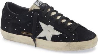 Golden Goose Super-Star Low Top Sneaker in Black/white/beige at Nordstrom, Size 14Us
