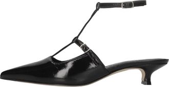 The Seller Leren Slingback Pumps - Dames - Pumps - Zwart - 39 EU - Leer - Schoenen
