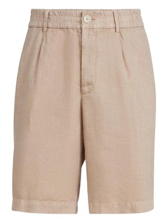 Brunello Cucinelli garment-dyed button-fastening shorts - Neutrals
