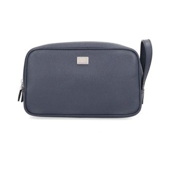 Dolce & Gabbana D&G Plaque Alpine Leather Beautycase - - Bags - Uomo - Blu - ONE SIZE