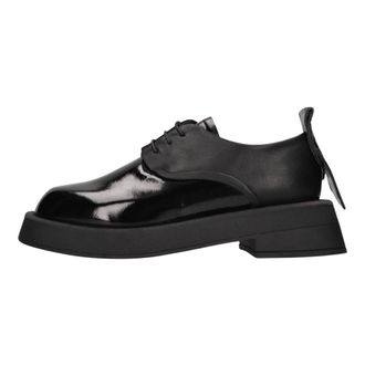 Pixy Pixy - Platte veterschoen - Dames - Schoenen - Zwart - Maat: 36 EU Zijde