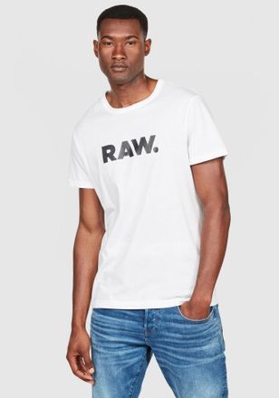 G-Star T-Shirt G-STAR Holorn, Herren, Gr. S (44/46), weiss (wei&szlig;), Obermaterial: 100% Baumwolle, normal, Rundhals, Shirts T-Shirt