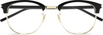 Saint Laurent Eyewear Occhiali con logo inciso - Nero