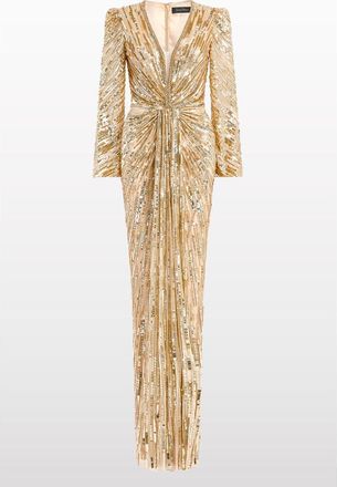 Jenny Packham Darcy Sequin-Embellished Dress in Illusion at Nordstrom, Size 10 Uk