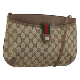 Gucci Pre-owned Cross Body Bags, female, Beige, Size: ONE SIZE Pre-owned Vintage Shoulder Bag