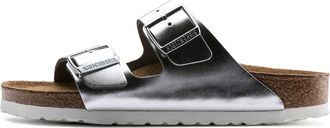 Birkenstock Arizona Soft Footbed Narrow Fit Sandals Metallic Silver 1005961