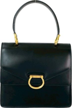 Celine Black Leather Handbag Tote Bag (Pre-Owned)