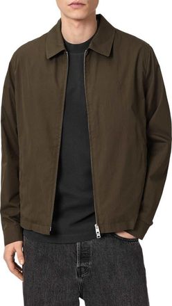 AllSaints Trey Cotton Blend Jacket in Forest Green at Nordstrom, Size Xx-Large