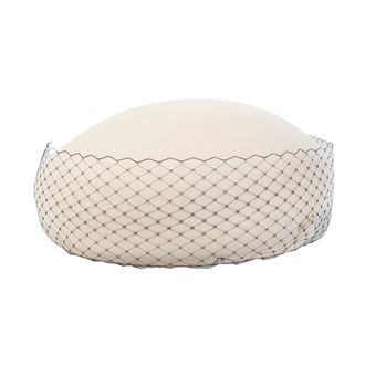 Maison Michel Accessoires, Dames, Beige, M, Wol, New Bonnie Veil Hat