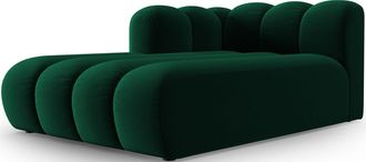 BLOOMINGLOFT Design Chaiselongue Lupine mit Armlehne links - Samtbezug