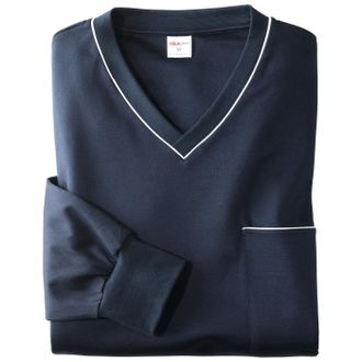 Isa Pyjama ISA BODYWEAR 319509, Herren, Gr. XXL, blau (dunkelblau), Obermaterial: 100% Baumwolle, unifarben, V-Ausschnitt, Homewear-Sets Pyjama