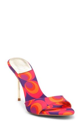 Jeffrey Campbell Ce-Soire Slide Sandal in Red Circle Print Multi at Nordstrom, Size 6.5