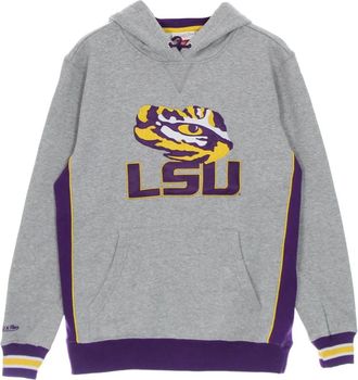 Mitchell & Ness LSU Tigers Heavyweight Fleece Hoodie - Heren - Hoodies - Grijs - S - Katoen - Hoodies & sweatvesten