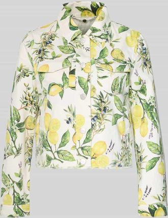 Guess Jeansjacke mit Fransensaum und Brusttaschen in Weiss, Gr&ouml;&szlig;e 36