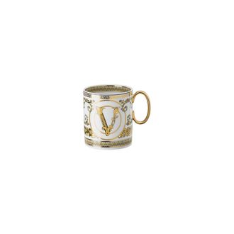 Versace Glass with Handle Baroque, Virtus Gala White 1933540373015505