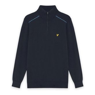 Lyle & Scott Golf 1/4 Zip Jumper - Heren - Truien - Blauw - Maat: L Wol