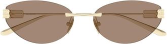 Balenciaga Cat-eye Zonnebril - unisex - Zonnebrillen - Geel - 61 MM - Accessoires