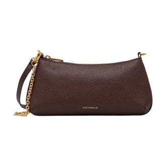 Coccinelle Leren Crossbody Tas - Dames - Schoudertassen - Paars - ONE Size - Leer - Tassen