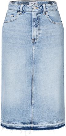 Joop Jeansrock JOOP JEANS Romy, Damen, Gr. XS, blau (lt, pastel blau), Denim/Jeans, Obermaterial: 98% Baumwolle, 2% Elasthan, unifarben, klassisch kniebede
