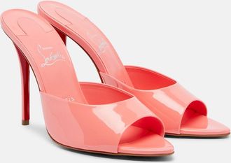 Christian Louboutin Miss Z patent leather mules