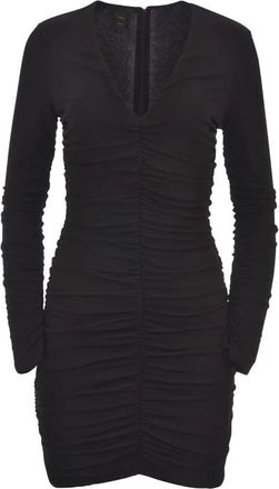 Pinko Stijlvolle Jurk - Dames - Korte kleedjes - Zwart - S - Polyester - Kleedjes