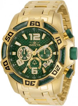 Invicta Pro Diver Chronograph Quartz Green Dial Mens Watch 34156