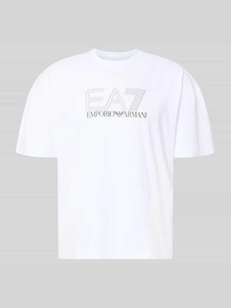 Emporio Armani T-Shirt mit Logo und Rundhalsausschnitt in Weiss, Gr&ouml;&szlig;e XXXL