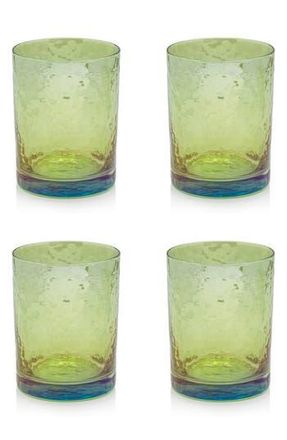 Zodax Set of 4 Aperitivo Rock Glasses in Green at Nordstrom Rack