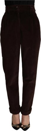 Dolce & Gabbana Slim-fit Broeken - Dames - Slim Fit Broeken - Rood - S - Katoen - Broeken