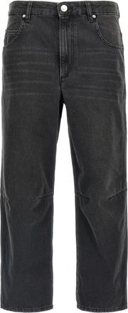 Isabel Marant Janet Used-Effect Jeans - Dames - Regular Fit Jeans - Zwart - 2XS - Katoen - Jeans