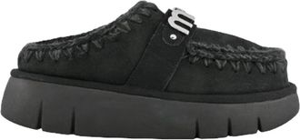 Mou Polyester laarzen en enkellaarzen - Dames - Slip ons - Zwart - 37 EU - Polyester - Schoenen