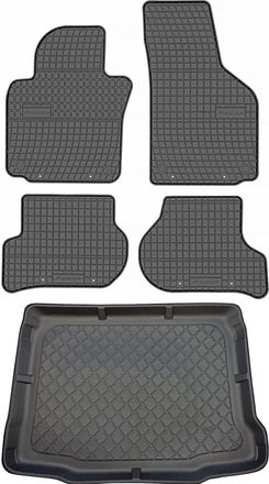 OEM Skoda Yeti Crossover De 06.2009 A 11.2017. Juego De Alfombrillas De Goma Para Coche + Alfombrilla Para Maletero