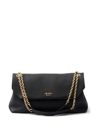 Prada Borsa a spalla Doux media - Nero