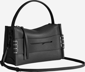 J.W.Anderson Womens Leather Loafer Bag Black Calfskin Shoulder