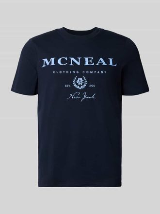 Mc Neal T-Shirt mit Label-Print und Rundhalsausschnitt in Dunkelblau, Gr&ouml;&szlig;e XXXL