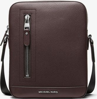 Michael Kors Hudson Pebbled Leather Flight Bag