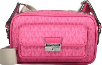 Michael Kors Stijlvolle Crossbody Tas met Kaartsleuven - Dames - Schoudertassen - Roze - ONE Size - Polyester - Tassen