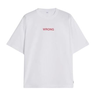 Aspesi T-Shirts, female, White, Size: XS Cotton Jersey T-shirt with Wrong Print