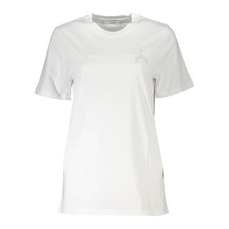 Patrizia Pepe Patrizia Pepe, T-Shirts, female, White, Size: XS Short Sleeve Cotton Logo Embroidered T-Shirt