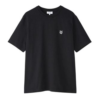 Maison Kitsun&eacute; T-Shirts, male, Black, Size: XL Fox Head Comfort T-Shirt