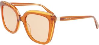Longchamp Oranje Acetaat Zonnebril