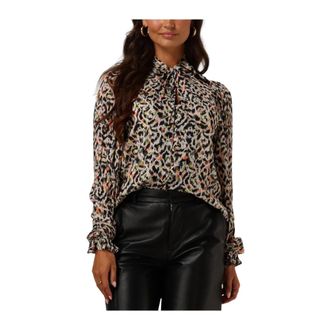 Freebird by Steven Overhemden, Dames, Veelkleurig, M, Kleurrijke Bibian Bow Blouse