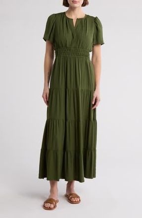 By Design Rio Crepe Maxi Dress in Rifle Green at Nordstrom Rack, Size X-Small