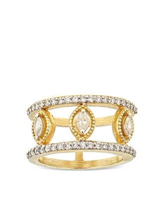 Tanya Farah Fine Jewelry 18K yellow gold diamond ring - women - 18kt Yellow Gold/Diamond - 6 1/2