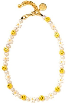 Venessa Arizaga Here Comes Sunshine Necklace in White at Nordstrom