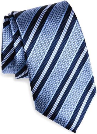 Nordstrom Stripe Silk Tie in Light Blue at Nordstrom
