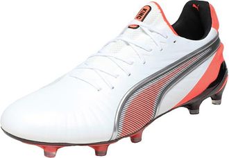 Puma Puma Mens King Ultimate Launch Firm Ground Football Boots White/White 8 (42)