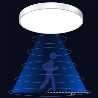 OEM L&aacute;mpara De Techo Led Con Detector De Movimiento, Sensor De Luz Natural, Redonda, F&aacute;cil De Instalar Para Balc&oacute;n, Garaje, Pasillo, Entrada Exterior, Ilu