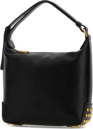 Tod's Womens Sacca Shoulder Bag Black Calf