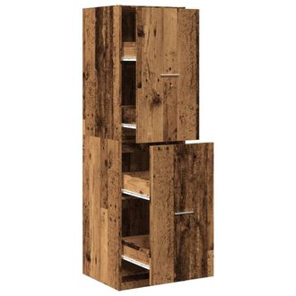 Berkfield Home Apothecary Cabinet&not;Old Wood 40x41x144.5 cm Engineered Wood in Brown